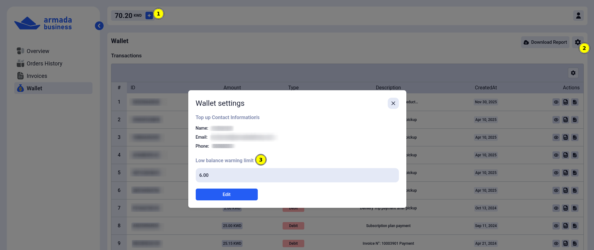 Wallet Configuration